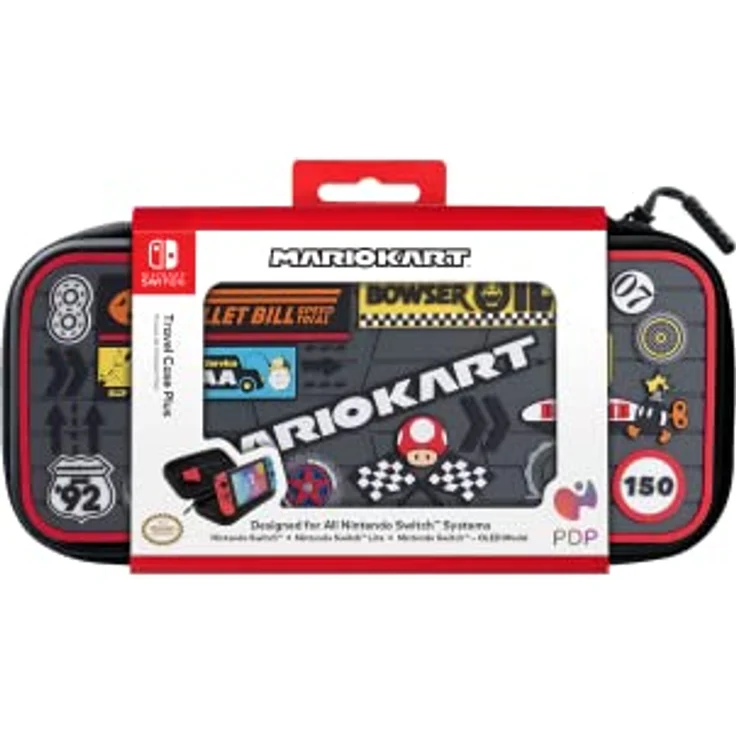 PDP Deluxe Travel Case für Nintendo Switch, Hartschalenkoffer im Mehrfarbig Design mit Mario Kart Lizenz – Bild 6