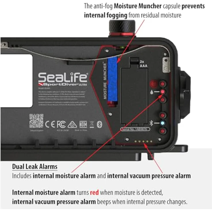 SeaLife SportDiver Ultra Unterwasser-Smartphone-Tauchgehäuse für iPhone 8 und höher, wasserdicht bis 39,6 m, blau – Bild 4