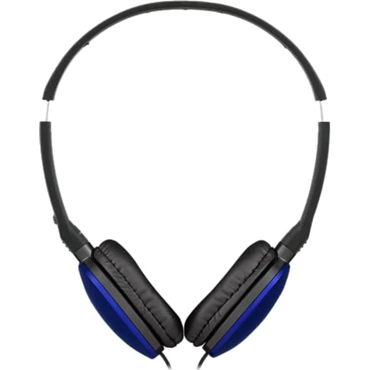 JVC HA-S160M-A - Flats Faltbarer und kompakter Kopfhörer in Glossy Trendfarbe, mit Schalter für Mikrofon EIN/aus, ideal für Telearbeit und Online-Seminare (Blau) – Bild 3