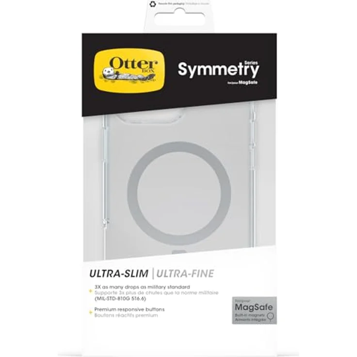 OtterBox Symmetry Series Clear MagSafe transparente Hülle für iPhone 16 Pro Max, stoßfest, sturzsicher, 3X getestet nach Militärstandard, Transparent – Bild 5