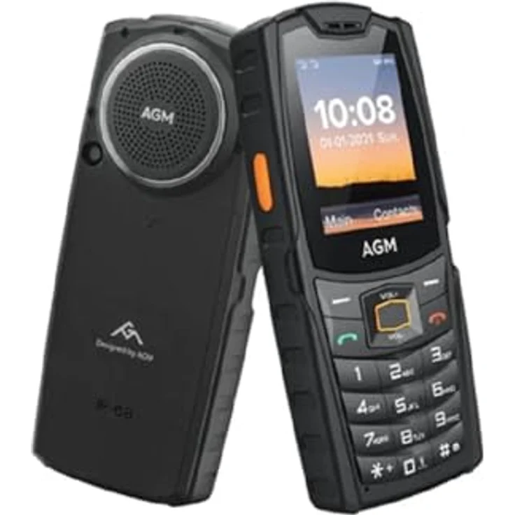 Beafon AGM Mobile M6 Bartype 4G Rugged Outdoor-Handy, schwarz, IP68, IP69K, abnehmbarer XXL Akku, 2,4 Zoll Display – Bild 2