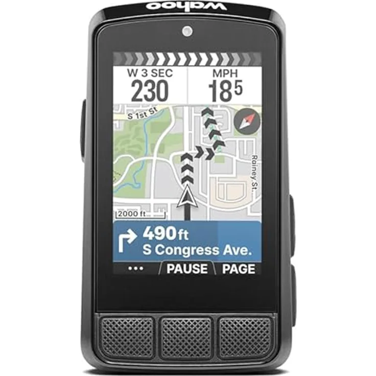 Wahoo Fitness ELEMNT Bolt V3, GPS Fahrradcomputer mit ON-DEVICE NAVIGATION, automatischen Routen-Downloads und SMART NOTIFIKATIONEN, Schwarz