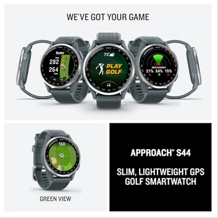 Garmin Approach S44, GPS Golf-Smartwatch mit 1,2" AMOLED Touchscreen, 4 GB Speicher, 42 g – Bild 7
