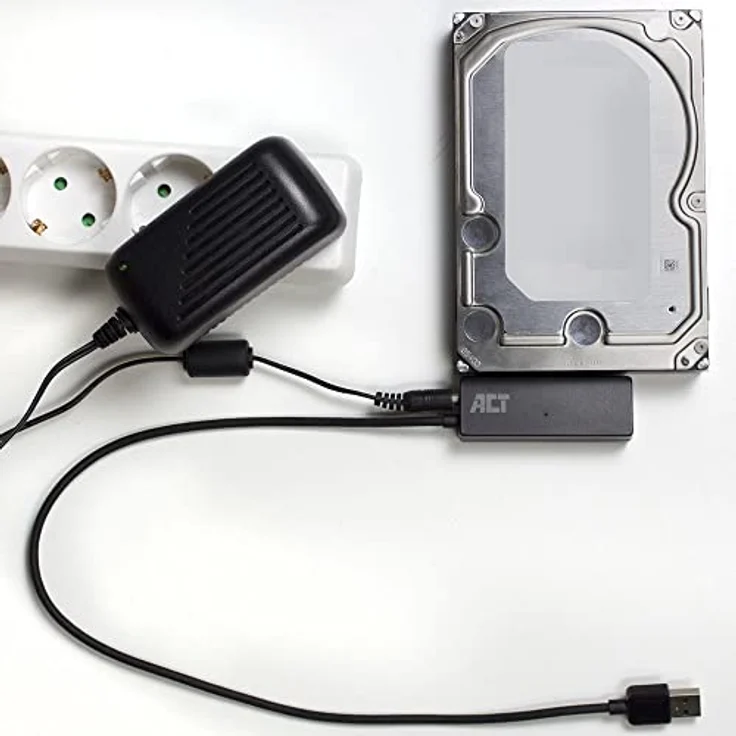 ACT USB SATA Adapter für 2,5/3,5" Festplatten/SSD, inkl. 12V 2A Netzteil für 3,5" Laufwerke, USB 3.2, unterstützt UASP – AC1515 – Bild 4