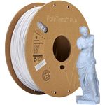 Polymaker PolyTerra PLA Marble Weiß, 3D-Druckfilament 1.75mm, 1kg, biobasierter Kunststoff, hohe Druckqualität und Zuverlässigkeit