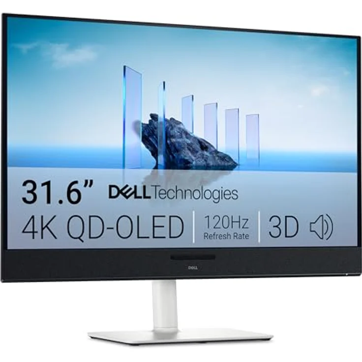 Dell 32 Plus Monitor - S3225QC, 4K UHD, 120Hz, QD OLED, 0.03ms, AMD FreeSync Premium Pro, HDR True Black 400, Dolby Vision, 5W Lautsprecher, 3 USB-C, HDMI, 3 Jahre Garantie – Bild 2