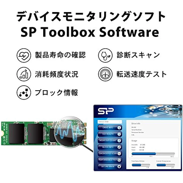 Silicon Power M.2 2280 A55 Half-slim 256 GB Serial ATA III SLC (SP256GBSS3A55M28) – Bild 5