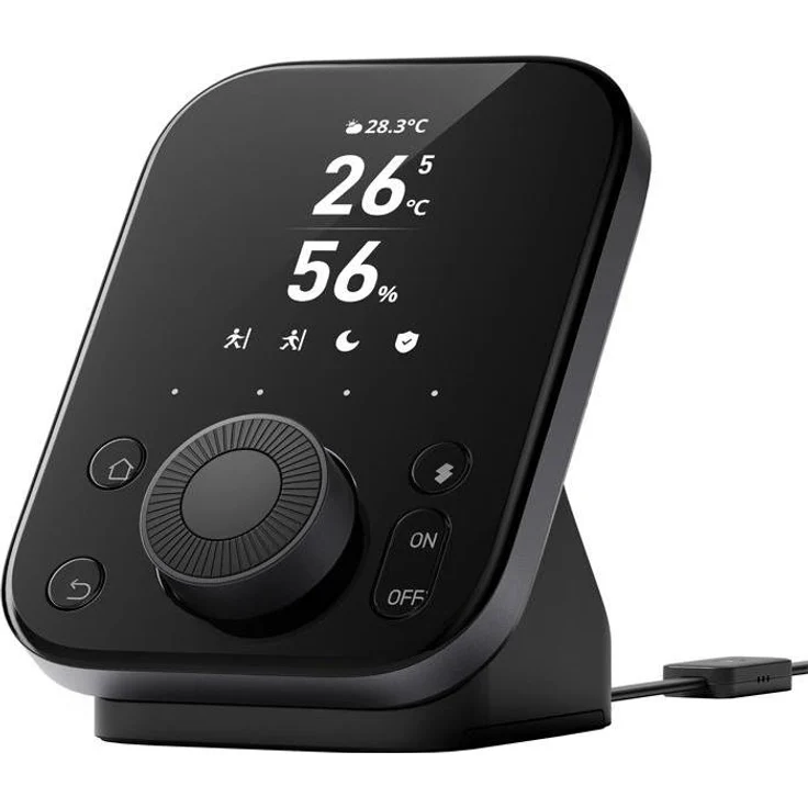 SwitchBot Hub 3, Intelligentes Smart Home Hub mit Matter-Unterstützung, Schwarz – steuert bis zu 30 Geräte, IR-Fernbedienungsfunktion und integrierte Sensoren