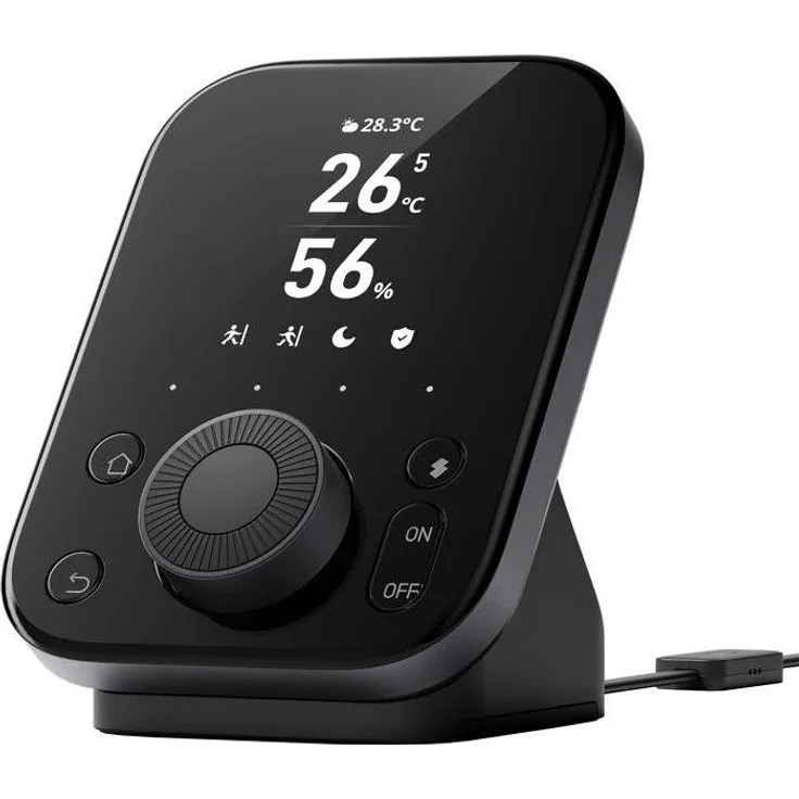 SwitchBot Hub 3, Intelligentes Smart Home Hub mit Matter-Unterstützung, Schwarz – steuert bis zu 30 Geräte, IR-Fernbedienungsfunktion und integrierte Sensoren