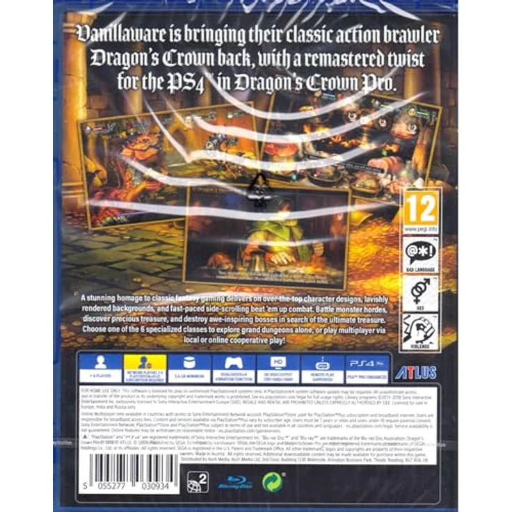 Atlus Dragon's Crown Pro / PS4, Action-RPG mit lokalem und Online-Multiplayer, 4K-Auflösung und orchestriertem Soundtrack – Bild 2