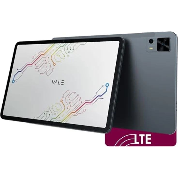 VALE V12E-LTE-8128 Tablet in Schwarz | 12" 2K IPS Display | Octa-Core Prozessor | 8 GB RAM | 128 GB eMMC | 8 MP Kamera | Android 13 (LTE) - Preisvergleich – Bild 1