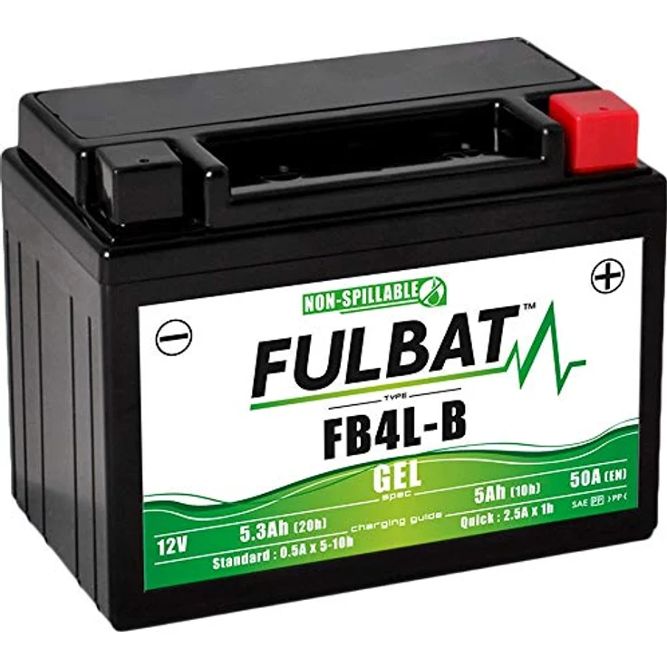 Fulbat FB4L-B Gel, Fahrzeugbatterie - Wartungsfrei, wasserdicht, sofort einsatzbereit, geeignet für kaltes Wetter – Bild 2