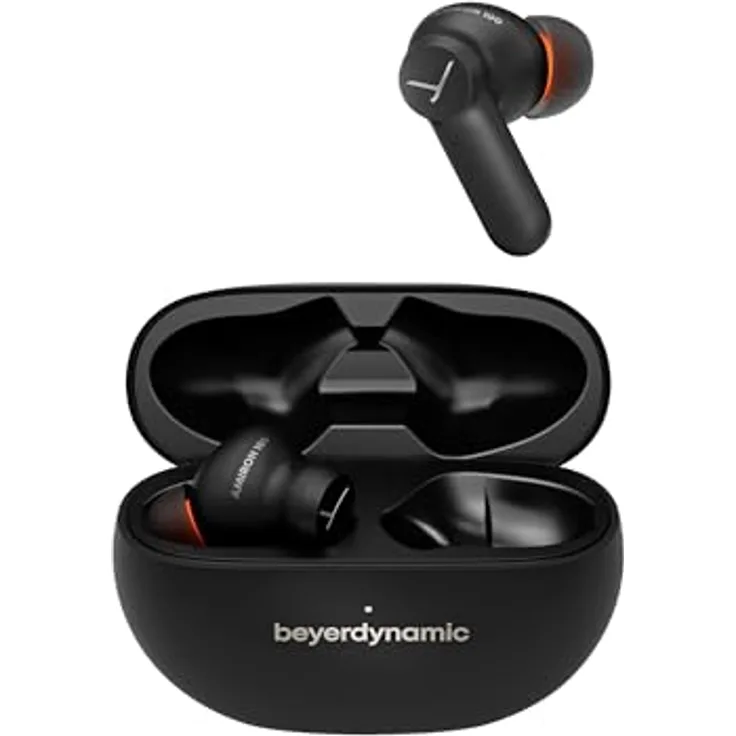 beyerdynamic AMIRON 100 True Wireless Earphones mit ANC, Bewegender beyerdynamic-Klang, Bluetooth 5.3, 27 Stunden Akkulaufzeit, schwarz