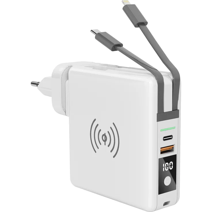 Felixx Super Charger 2, 10.000-mAh, Powerbank + Netzteil, weiß
