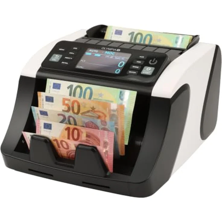 OLYMPIA Banknotenzähler NC 570 Plus, 1 St., 1.000 Banknoten pro Minute, Echtheitsprüfung, blaues LED-Display – Bild 2