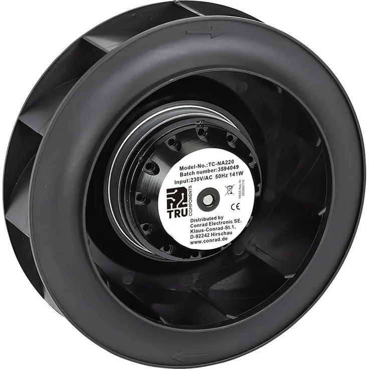 TRU COMPONENTS TC-NA220 Radiallüfter 230 V/AC, 910 m³/h, Durchmesser 220 mm
