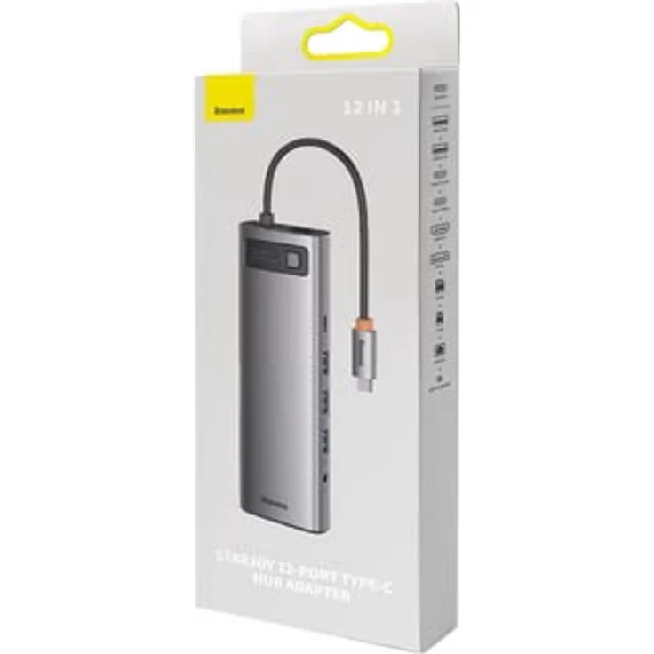 Baseus Metal Gleam Series USB-C Hub 12in1 Grey – Bild 5