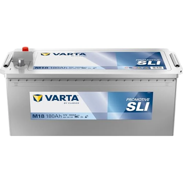 Varta M18 PROmotive Silver, 12V 180Ah Autobatterie mit 1000A Kälteprüfstrom, wartungsfrei und vibrationsresistent – Bild 1