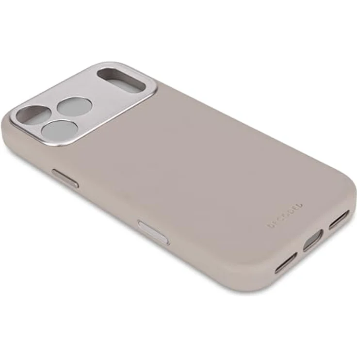 Decoded Lederhülle für iPhone 17 Pro Max, Premium ECCO Leder, MagSafe Kompatibel, Metalltasten, Stoßfest, Kratzfest, Beige – Bild 4