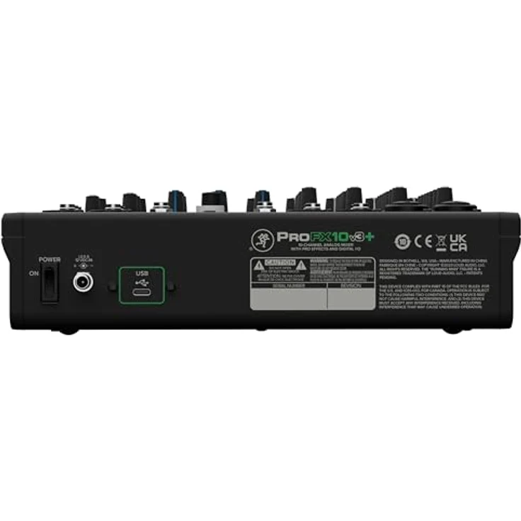 Mackie ProFX10v3+ 10-Kanal Analogmischpult mit GigFX+-Effekten, USB-Aufnahmemodi und Bluetooth – Bild 5