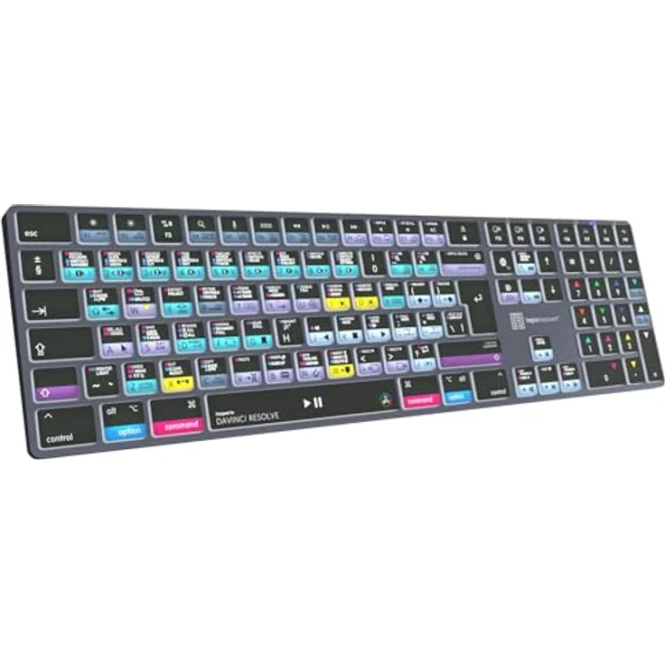 LogicKeyboard Logickeyboard Davinci Resolve 18 Titan UK Mac, Tastatur mit über 150 direkten Tastaturkürzeln für effiziente Bearbeitung – Bild 3