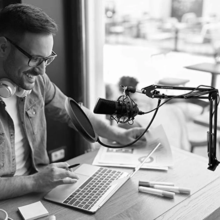 TIE Studio Professioneller Mikrofon Arm Ständer inkl. Halter auf Schreibtisch für Studio-Programm-Aufnahme-Rundfunk-Fernsehsender – Bild 9