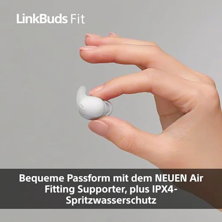 Sony LinkBuds Fit, Truly Wireless Noise Cancelling Bluetooth Earbuds, IPX4, 21h Akkulaufzeit, Umgebungsgeräuschmodus, Multipoint-Verbindung, iOS & Android, Rosa – Bild 3