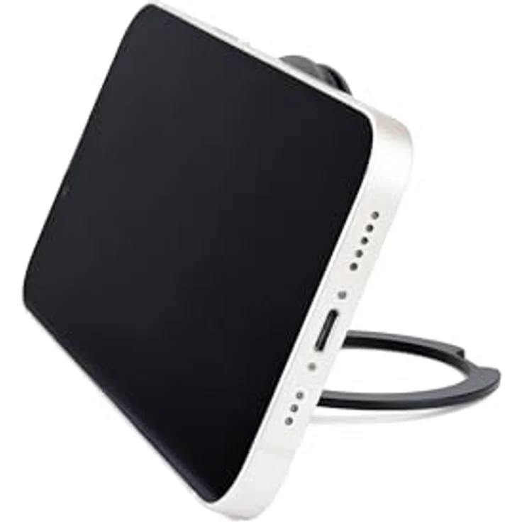 TROIKA MagSafe Induktions-Ladegerät, kabelloses Laden bis 15W für iPhone, Apple Watch & AirPods, schwarz, mit USB-C/USB-A Kabel und Metallring – Bild 6