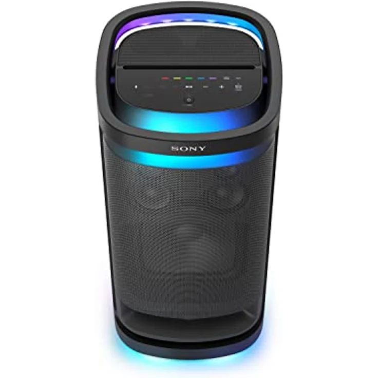 Sony SRS-XV900 - Kraftvoller Bluetooth Party Lautsprecher mit omnidirektionalem Party-Sound (Beleuchtung, für Indoor und Outdoor, 25h Akku, Karaokefunktion und Touch Panel - schwarz, SRSXV900B.CEL – Bild 1
