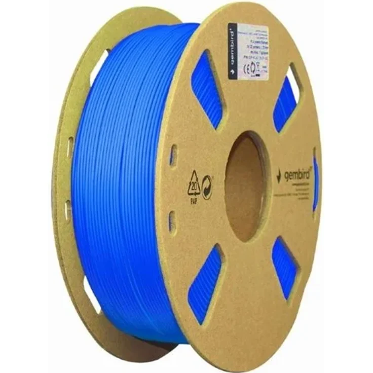 Gembird PLA+ Filament, Blau, 1.75mm Ø, 1 kg - Verbesserte Festigkeit und Flexibilität für 3D-Druck