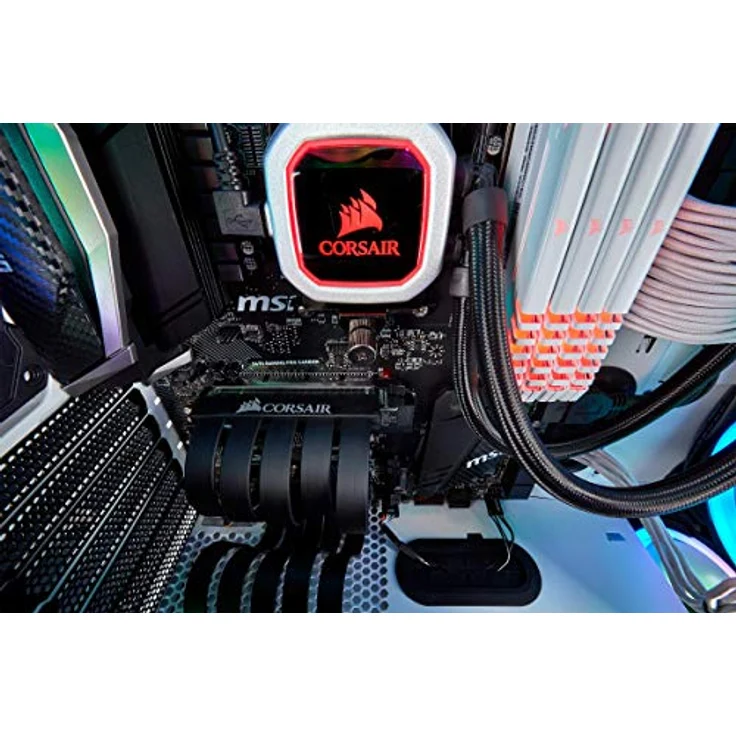 Corsair Premium PCIe 3.0 x16-Verlängerungskabel, 300 mm (EMI-abgeschirmt, vollflexibel, 90-Grad-weiblicher PCIe-Anschluss), schwarz – Bild 4