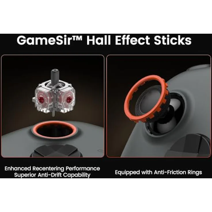 Gamesir NOVA2 LITE - Wireless Controller mit Tri-Mode-Konnektivität, 600-mAh-Akku, Weiß – Bild 4