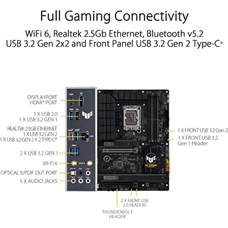 ASUS TUF GAMING B760-PLUS WIFI D4 Mainboard Sockel Intel LGA 1700 – Bild 5
