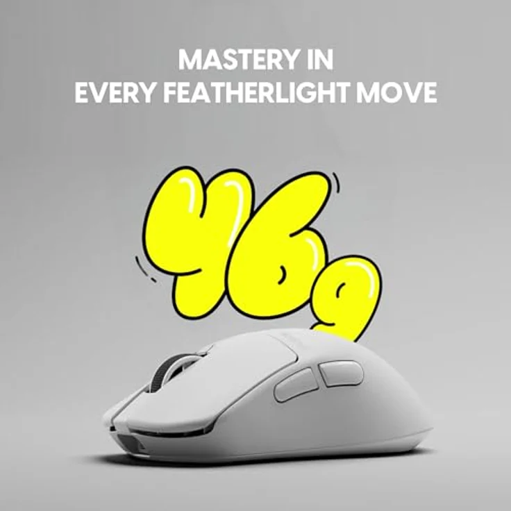 Pulsar X3 CrazyLight Medium Wireless Gaming Maus, 32.000 DPI Sensor, 8K Polling-Rate, Uyuni White – Bild 3