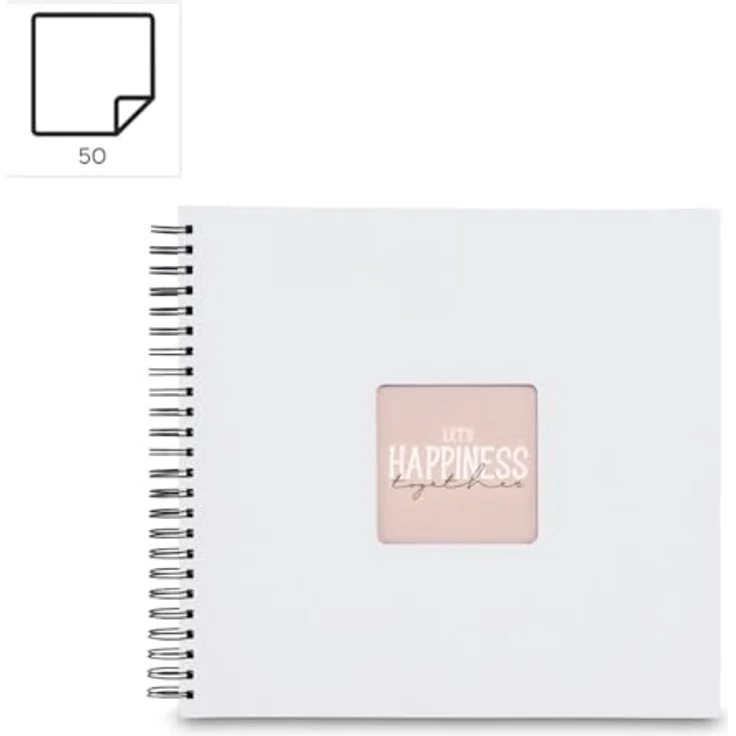 Hama Fotoalbum Fine Art, Spiral-Album (10 x 15 cm) mit strukturierter Cover-Oberfläche und schwarzen Innenseiten, FSC-zertifiziert – Bild 2