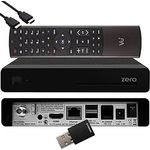 VUplus VU+ Zero HW Version 2-1x DVB-S2 Full-HD Sat Tuner E2 Linux Receiver, YouTube, Satellit Receiver mit Aufnahmefunktion, Kartenleser, Media Player, EasyMouse HDMI-Kabel & 300 Mbits WiFi Stick, schwarz