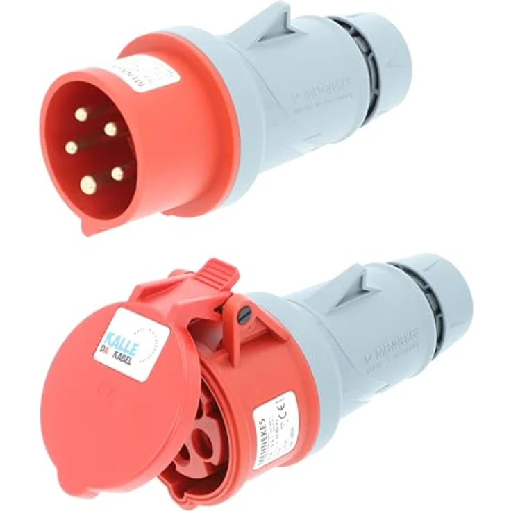 KALLE DAS KABEL CEE-Verlängerungskabel Gummi H07RN-F 5G 1,5mm², 400V 16 A, 5 Meter, IP44, ölbeständig, für Baustelle und Außenbereich – Bild 2