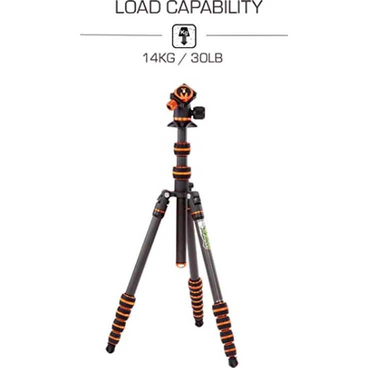 3 LEGGED THING PUNKS BRIAN 2.0, Carbonstativ mit Airhed Neo 2.0 - Schwarz-Orange – Bild 3