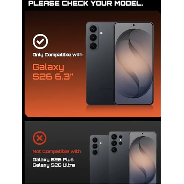 SUPCASE Unicorn Beetle Grip Hülle für Samsung Galaxy S26 6,3'' mit Ringhalter, kabellos ladbar, schwarz, stoßfest und rutschfest – Bild 2