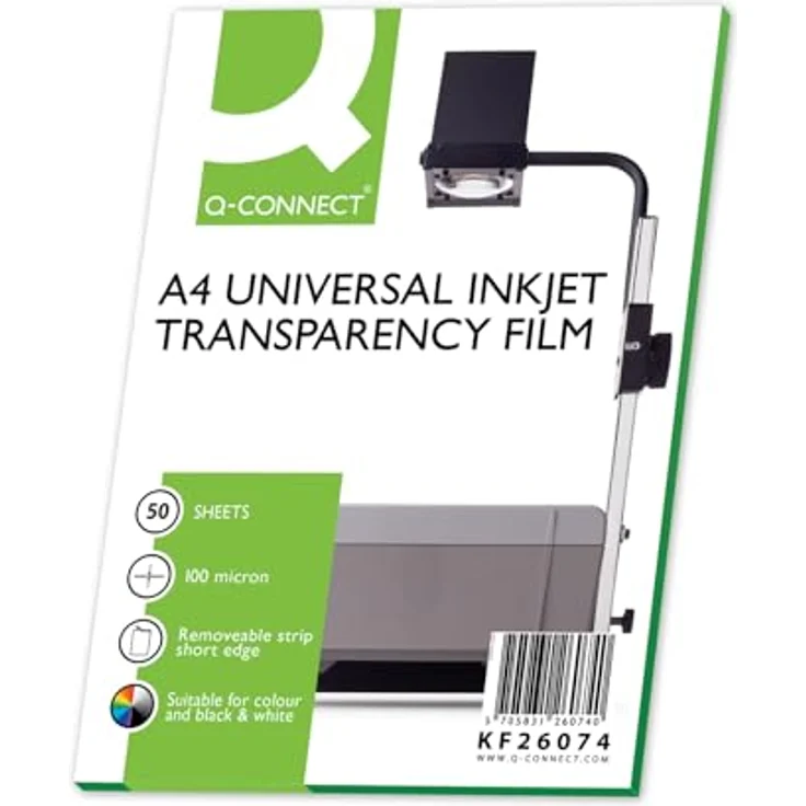 Q-Connect KF26074 OHP-Folie für Tintenstrahldrucker 50 Stück – Bild 2