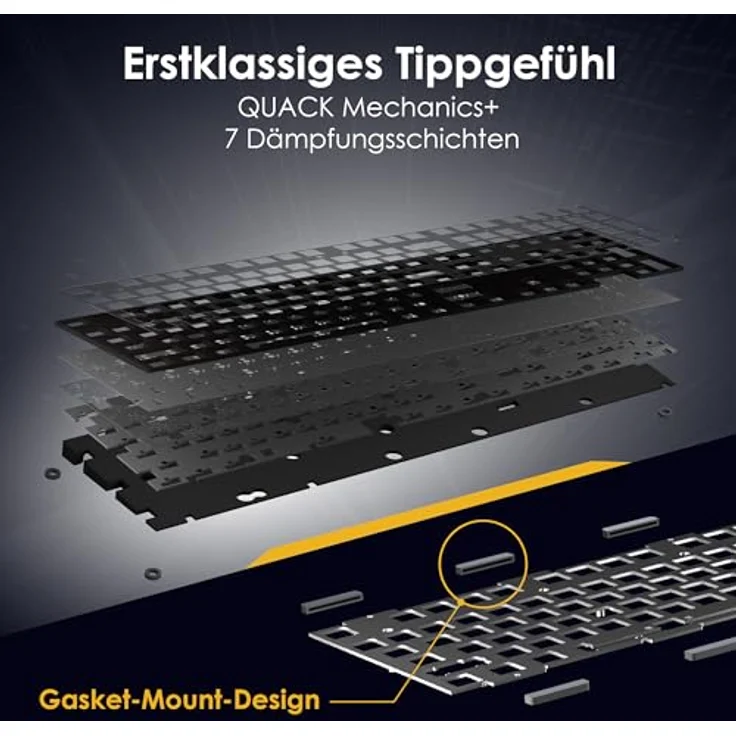 Ducky One X Mini Wireless Gaming Tastatur Schwarz – 60%, RGB, Induktive Switches, Tri-Mode-Konnektivität, Rapid Trigger – Bild 3