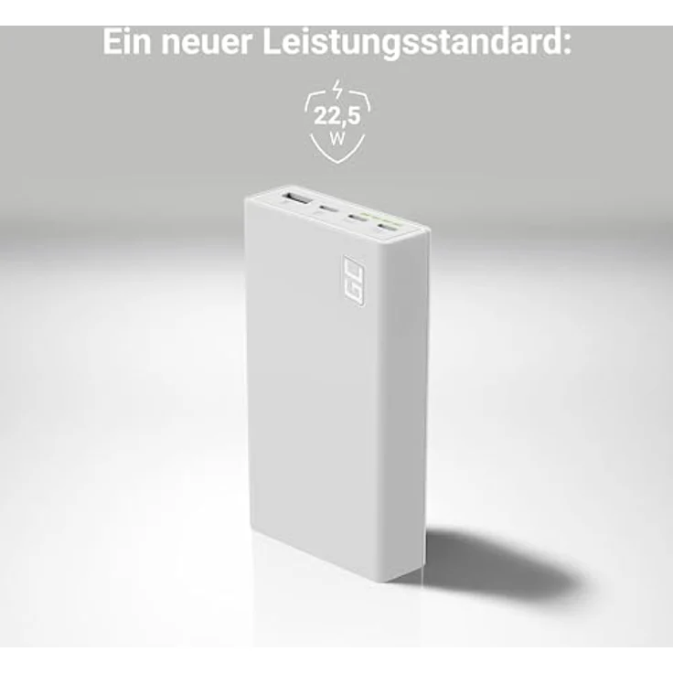 Green Cell Powerbank 20000mAh 22.5W PD USB C Externer Handyakkus Weiß GC PowerPlay20s Tragbares Ladegerät Power Delivery Schnellladefunktion QC 3.0 für iPhone 15 14 13, Galaxy S23 S24, iPad, Handys – Bild 2