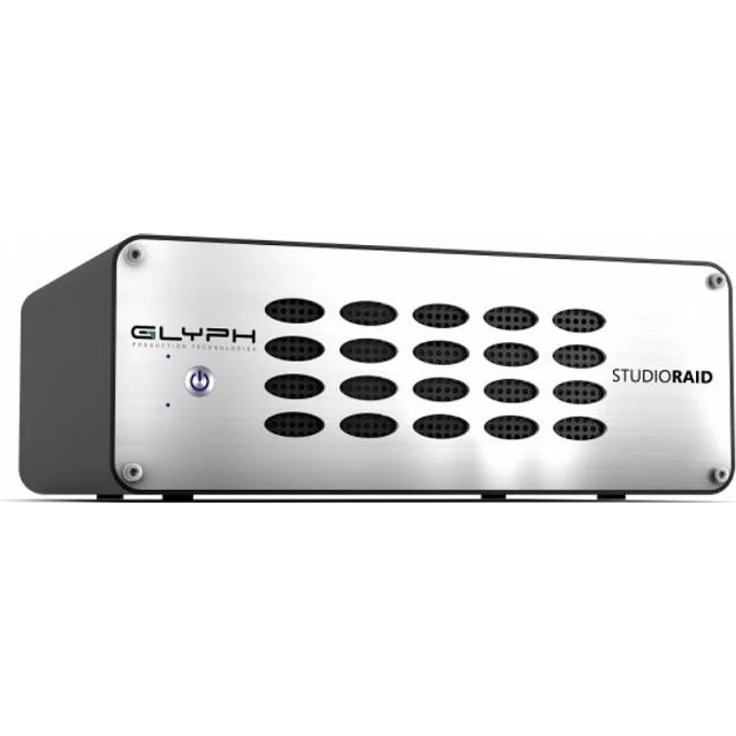 Glyph Studio RAID, externe Festplatte mit 28 TB, 7200 RPM, USB 3.0, FW800, eSATA, Schwarz/Silber