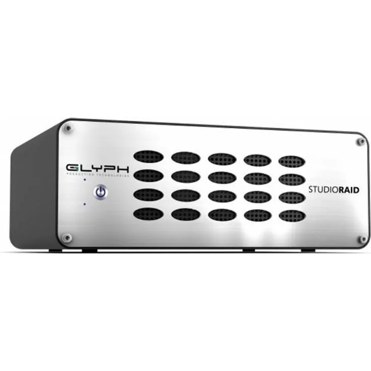 Glyph Studio RAID, externe Festplatte mit 28 TB, 7200 RPM, USB 3.0, FW800, eSATA, Schwarz/Silber