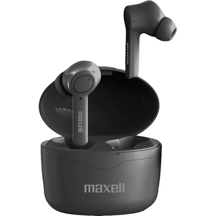 Maxell Bass 13 Sync Up Wireless Bluetooth In-Ear-Kopfhörer mit Ladegerät Fall schwarz