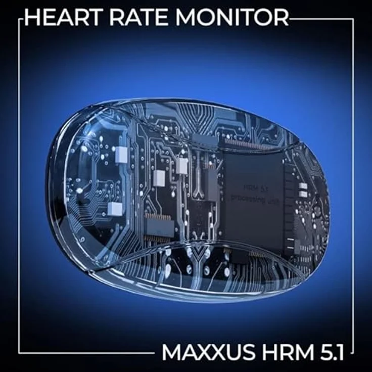 MAXXUS Brustgurt - Herzfrequenz Monitor HRM 5.1, Uncodiert 5,3 kHz, ANT+, Bluetooth (1-tlg), Kompatibel mit Polar, Garmin, Strava, Zwift, Pulsmesser, Pulsgurt, atmungsaktives Material, erweiterter Sendereichweite – Bild 2