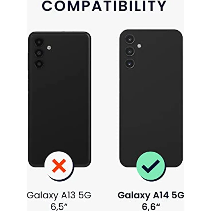 kwmobile Handyhülle für Samsung Galaxy A14 5G, TPU Case in Strahlend Gelb, kabelloses Laden, rutschfest und flexibel – Bild 2