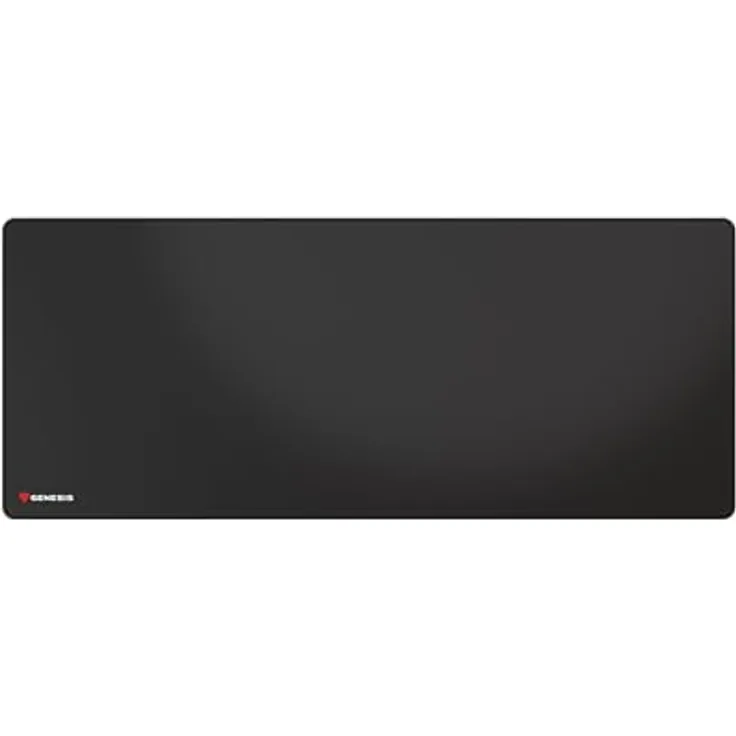 Genesis Carbon 500 Ultra Logo Gaming Mauspad XXL (1100x450mm), wasserfest mit Speed Stoff Oberfläche, genähten Rändern, Anti-Rutsch Gummi, schwarz