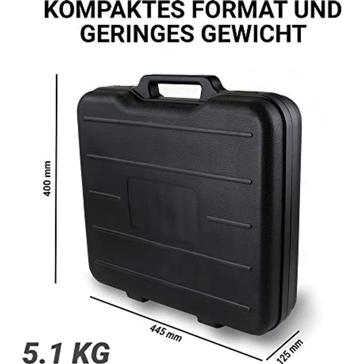 Xoro 38,5 cm Camping Satellitenantenne MCA 38 HD Set, inkl. FullHD DVB-S2 Receiver, Single LNB mit integriertem Satfinder, 10m Kabel, Halterungen, im Hartschalenkoffer, Stahlspiegel 38,5 cm, Masthalterung und Zubehörset – Bild 4