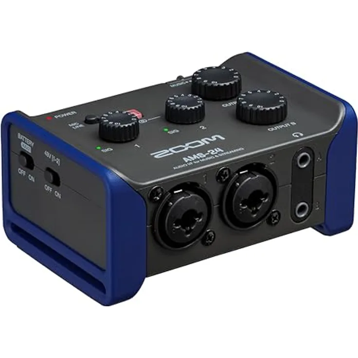 Zoom AMS-24 USB-C Audio Interface, 2-IN/4-OUT, kompakt und mobil, ideal für Musikproduktion und Livestreaming